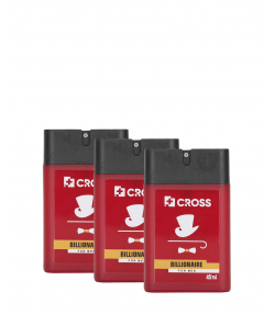 عطر جیبی مردانه کراس Cross مدل Billionaire حجم 45 میلی لیتر بسته 3 عددی