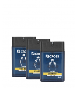 عطر جیبی مردانه کراس Cross مدل Vega Bond حجم 45 میلی لیتر بسته 3 عددی