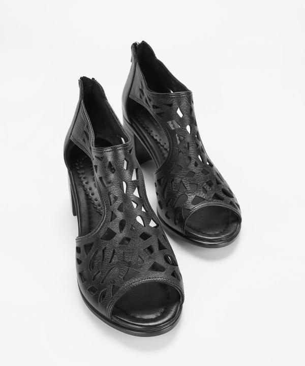 صندل زنانه چرم طبیعی چرم کروکو Croco Leather مدل 0002010098