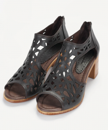 صندل زنانه چرم طبیعی چرم کروکو Croco Leather مدل 0002010098