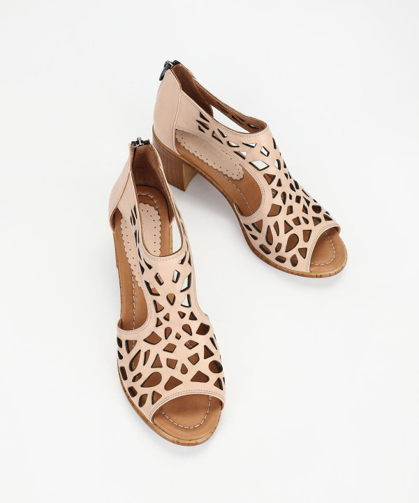 صندل زنانه چرم طبیعی چرم کروکو Croco Leather مدل 0002010098