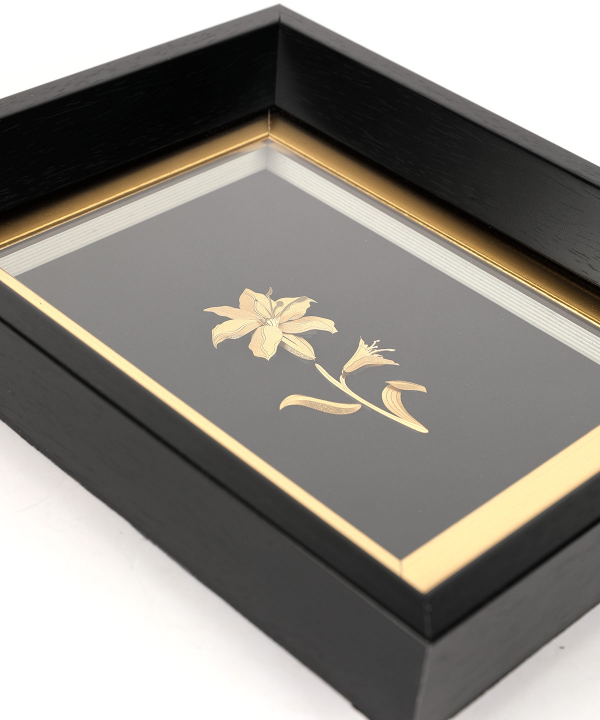 تابلو طلاکوب سام نورزاده Noorzadeh Gold Art مدل گل شیپوری