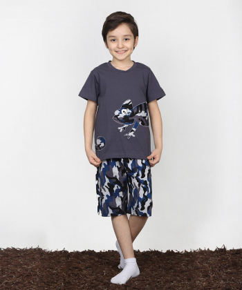 ست تیشرت و شلوارک راحتی پسرانه مادر Madar مدل Cooper