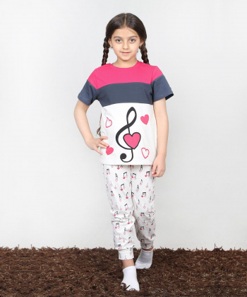 ست تیشرت و شلوار راحتی دخترانه مادر Madar مدل Honey