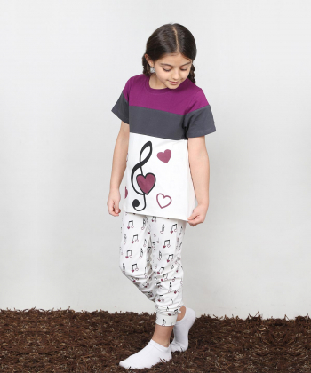 ست تیشرت و شلوار راحتی دخترانه مادر Madar مدل Honey