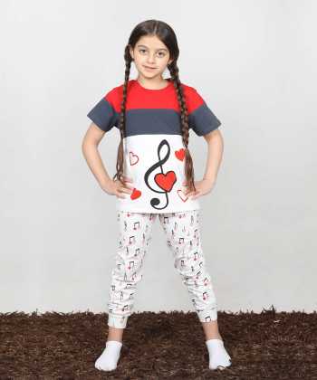 ست تیشرت و شلوار راحتی دخترانه مادر Madar مدل Honey