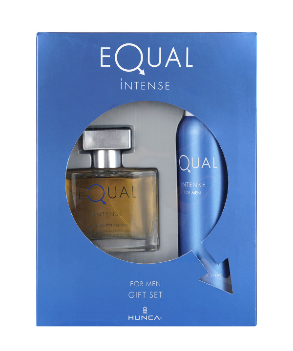 ست ادوتویلت و اسپری مردانه ایکوال Equal مدل Intense حجم 75 میلی‌لیتر