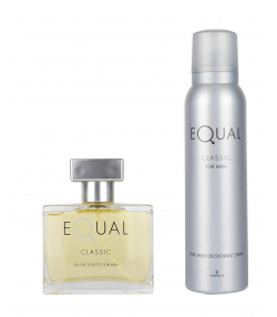 ست ادوتویلت و اسپری مردانه ایکوال Equal مدل Classic حجم 75 میلی لیتر