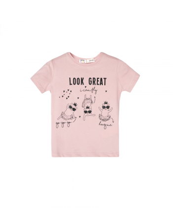 تیشرت یقه گرد دخترانه کوتون Koton کد 0YKG17232OK