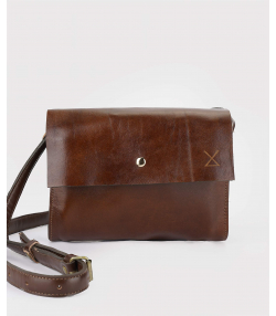 کیف دوشی زنانه چرم طبیعی چرم لانکا Lanka Leather مدل CB-23