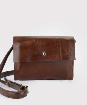 کیف دوشی زنانه چرم طبیعی چرم لانکا Lanka Leather مدل CB-23