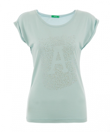 تی شرت آستین سرخود نگین دار