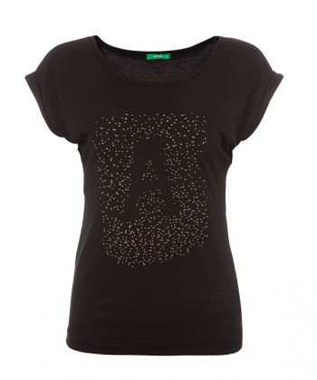 تی شرت آستین سرخود نگین دار