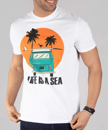 تیشرت طرح دار مردانه کروم Corum کد 2110607