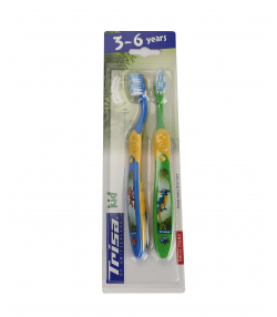 مسواک مناسب کودکان 6-3 سال تریزا Trisa مدل Pro Clean بسته 2 عددی