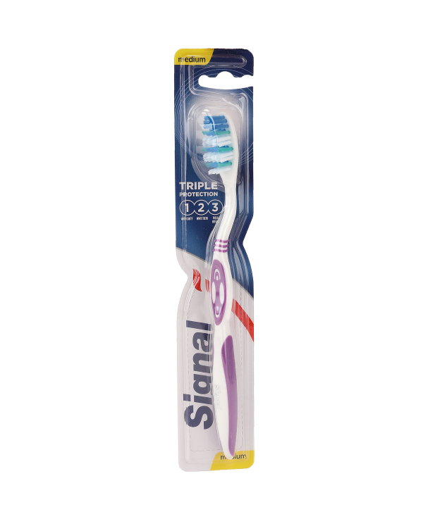 مسواک با برس متوسط سیگنال Signal مدل Triple Protection