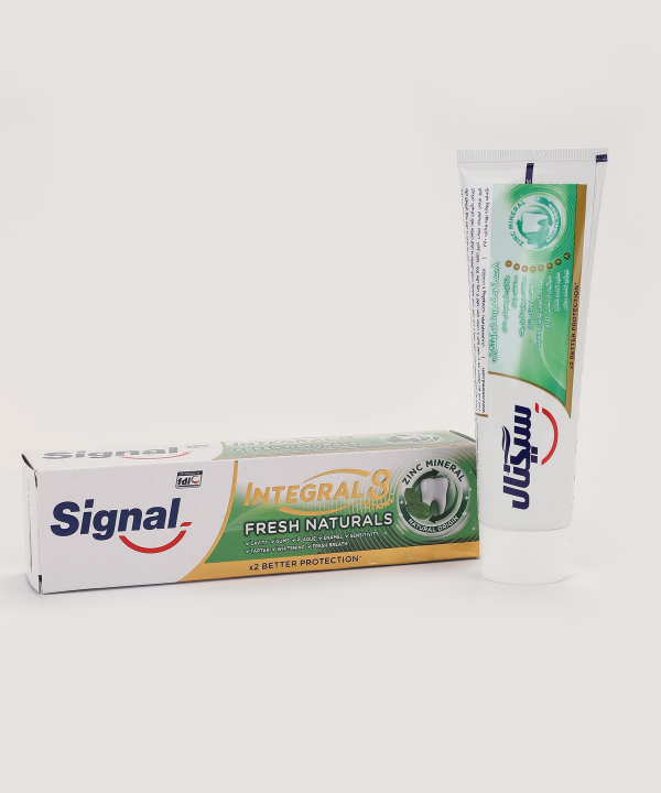 خمیر دندان طراوت‌بخش دهان سیگنال Signal مدل Integral 8 حجم 75 میلی‌لیتر