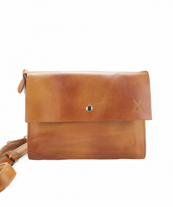کیف دوشی زنانه چرم طبیعی چرم لانکا Lanka Leather مدل CB-23