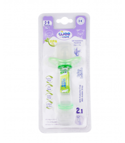 پستانک ارتودنسی ضدحساسیت با زنجیر و درپوش محافظ وی کر Wee Care کد P110