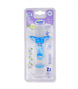 پستانک ارتودنسی ضدحساسیت با زنجیر و درپوش محافظ وی کر Wee Care کد P110