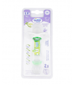 پستانک ارتودنسی ضدحساسیت با زنجیر و درپوش محافظ وی کر Wee Care کد P111