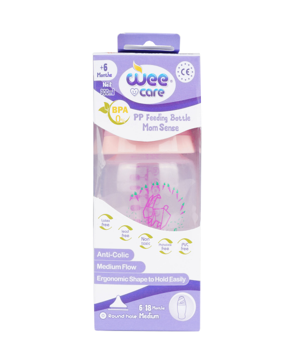 شیشه شیر وی کر Wee Care حجم 300 میلی لیتر کد B324