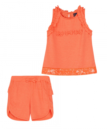 ست تاپ و شلوارک دخترانه برندس Brands کد Br31016