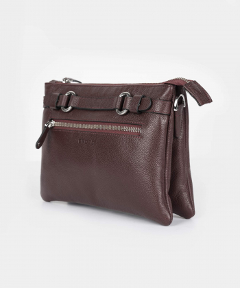 کیف دوشی زنانه چرم طبیعی چرم کروکو Croco Leather مدل ناریان