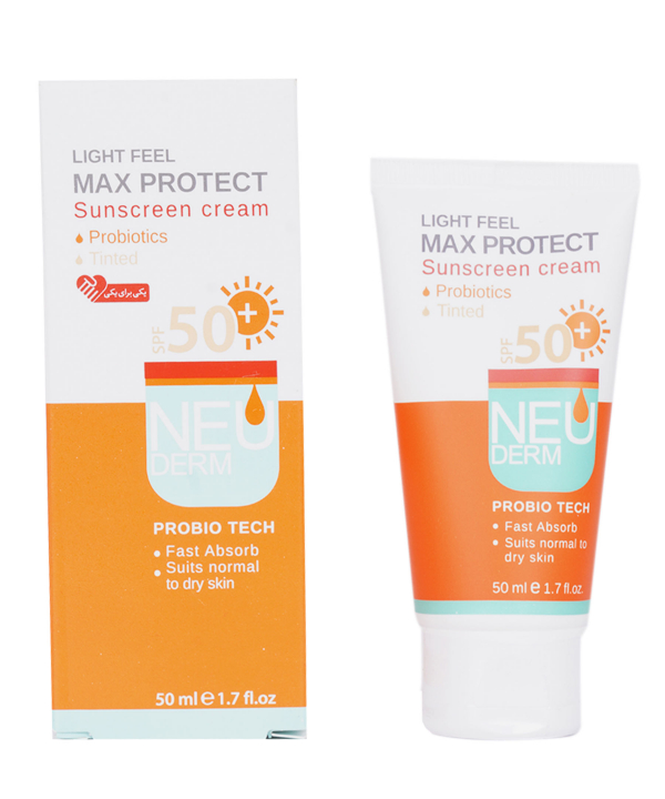 کرم ضد آفتاب SPF50 نئودرم Neuderm مدل Max Protect حجم 50 میلی‌لیتر