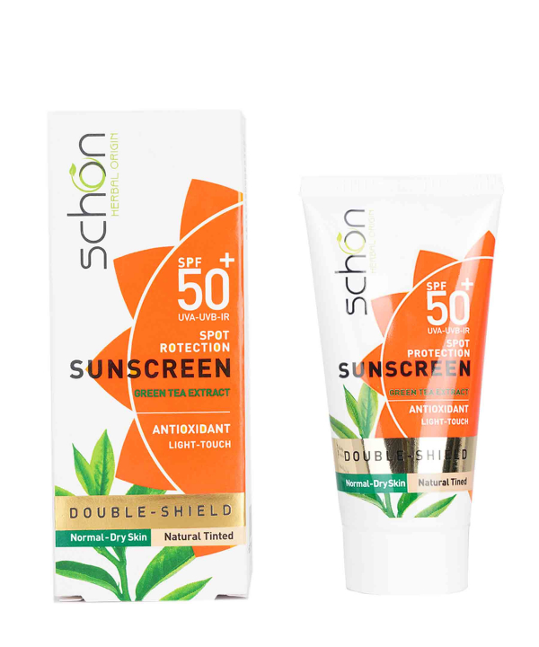 کرم ضد آفتاب SPF50 شون Schon مدل Double-shield حجم 50 میلی‌لیتر