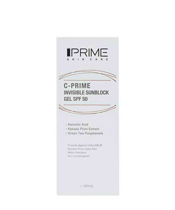 ژل ضد آفتاب SPF50 پریم Prime حاوی ویتامین C حجم 40 میلی‌لیتر