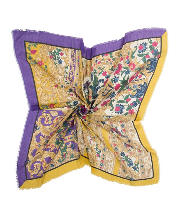 روسری نخی طرح گل