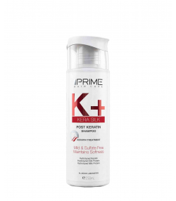 شامپو موهای کراتینه شده پریم Prime مدل +K حجم 250 میلی لیتر