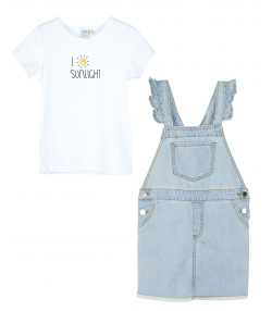 ست تیشرت و سارافون جین دخترانه جین وست Jeanswest کد 02642505