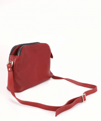 کیف دوشی زنانه چرم طبیعی چرم لانکا Lanka Leather مدل HBM-16