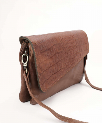 کیف دوشی زنانه چرم لانکا Lanka Leather کد HBM-17