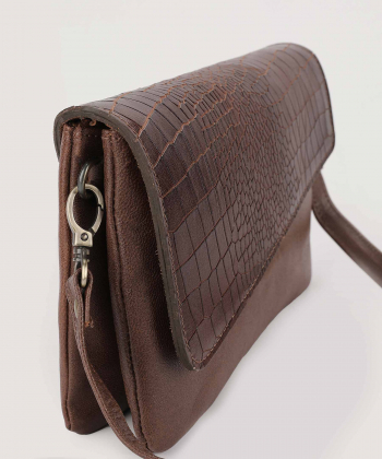 کیف دوشی زنانه چرم لانکا Lanka Leather کد HBM-17