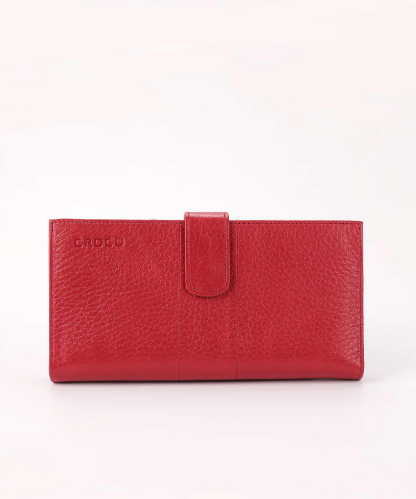 کیف پول زنانه چرم طبیعی چرم کروکو Croco Leather مدل لاتینا