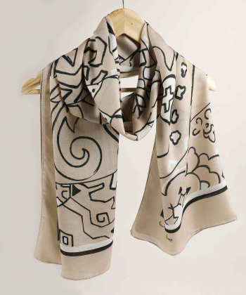 شال طرح دار زنانه مدلینا Modelina کد 1095