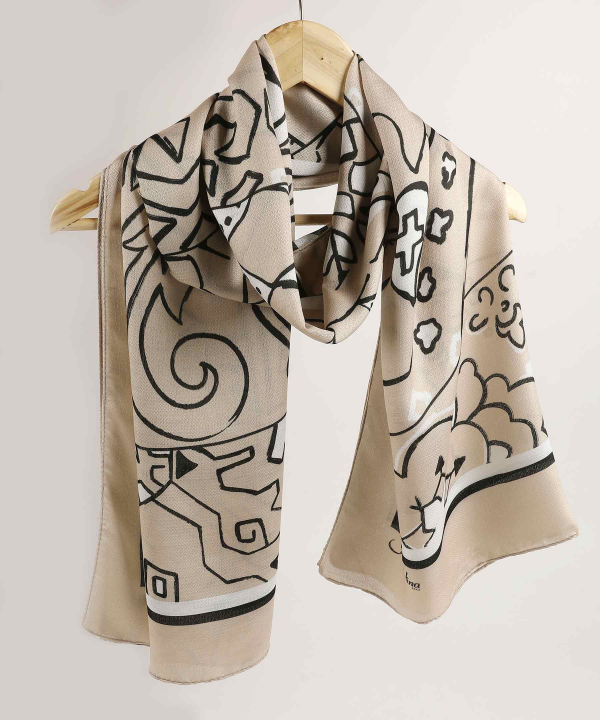 شال طرح دار زنانه مدلینا Modelina کد 1095