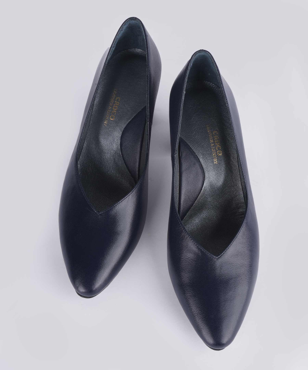 کفش پاشنه دار زنانه چرم کروکو Croco Leather کد 645