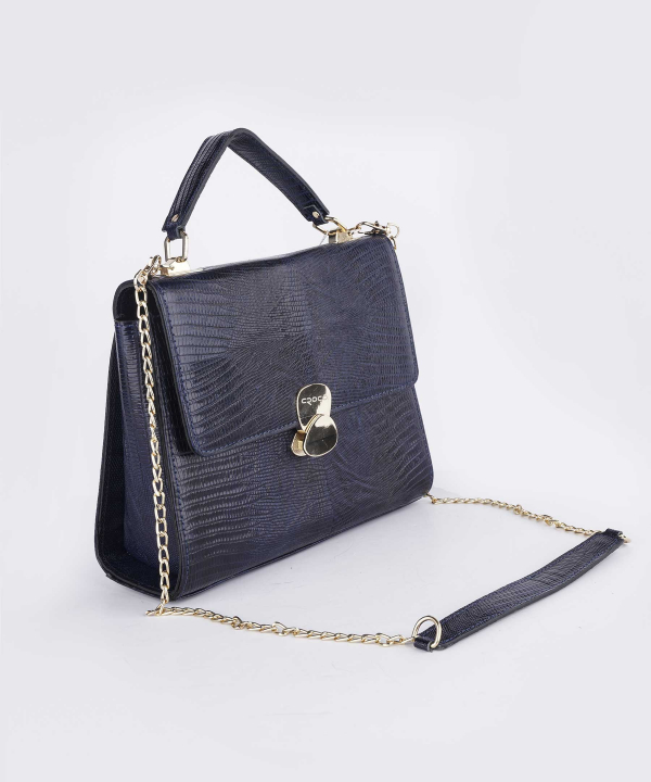کیف دوشی زنانه چرم طبیعی چرم کروکو Croco Leather مدل آناستازیا