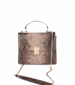 کیف دوشی زنانه چرم طبیعی چرم کروکو Croco Leather مدل آناستازیا
