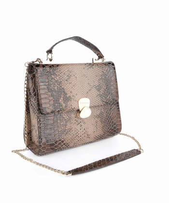 کیف دوشی زنانه چرم طبیعی چرم کروکو Croco Leather مدل آناستازیا