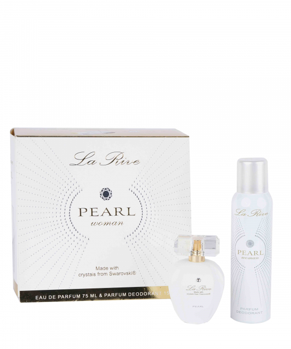 ست ادوپرفیوم و اسپری دئودورانت زنانه لا ریو La Rive مدل Pearl حجم 75 میلی‌لیتر