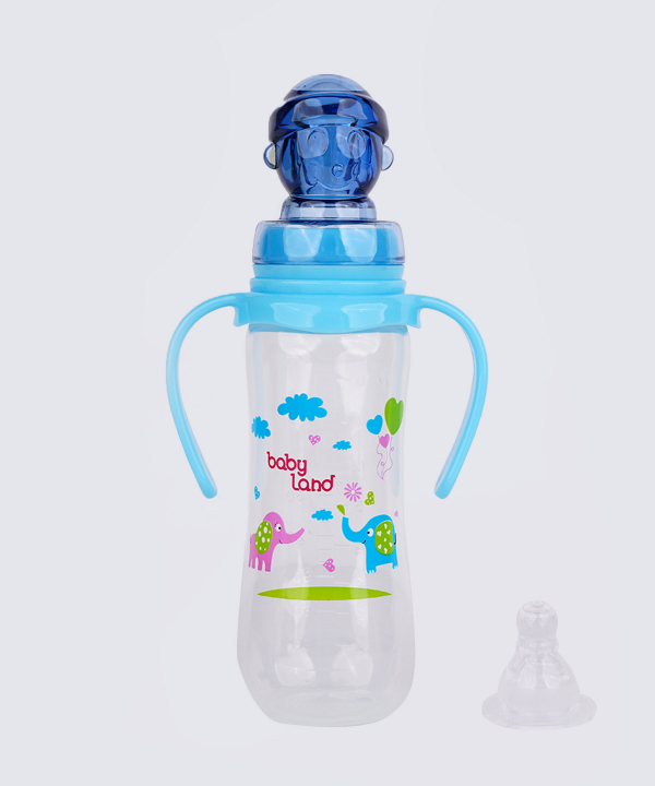 شیشه شیر عروسکی بی بی لند Baby Land کد 0554 حجم 240 میلی‌لیتر
