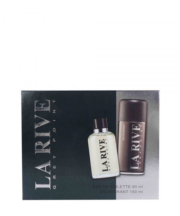 ست ادوتویلت و اسپری دئودورانت مردانه لا ریو La Rive مدل Grey Point حجم 90 میلی‌لیتر