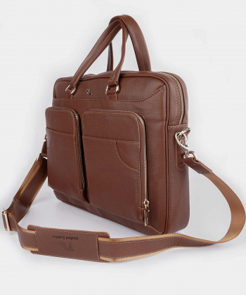 کیف اداری مردانه چرم طبیعی چرم مشهد Mashad Leather مدل A0583-064