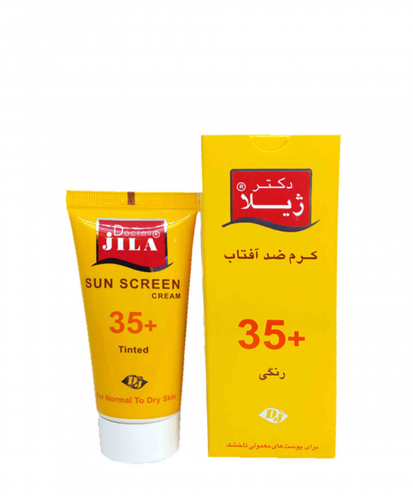 کرم ضدآفتاب رنگی اس پی اف SPF35 دکتر ژیلا وزن 50 گرم دارای کرم پودر