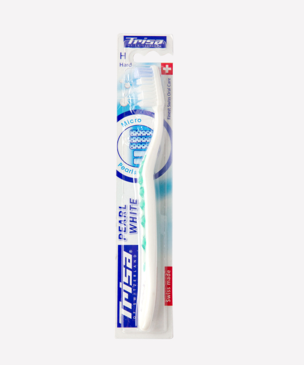 مسواک با برس سخت تریزا Trisa مدل Pearl White